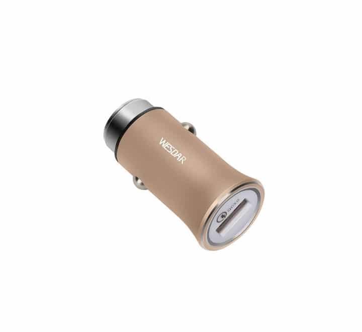 Wesdar U11 Car Charger (Gold), Car Chargers, Wesdar - ICT.com.mm