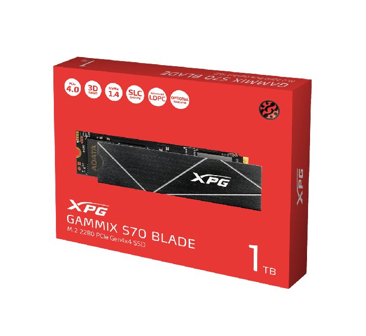 XPG GAMMIX S70B PCIe Gen 4×4 M.2 2280 SSD (1TB), Internal SSDs, XPG - ICT.com.mm