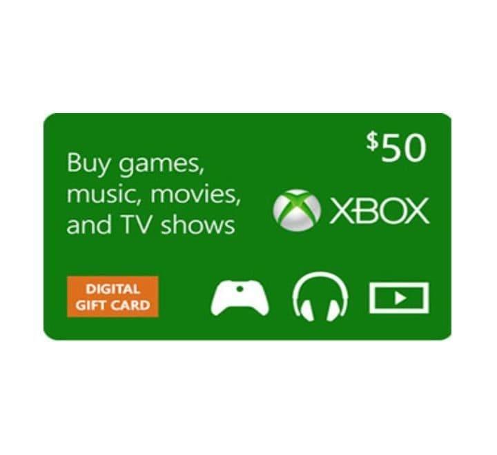 Xbox Gift Card $50 USD, Gaming Gift Cards, Xbox - ICT.com.mm