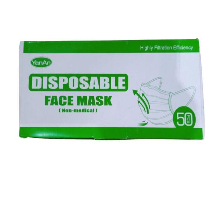 Yanan Disposable Face Mask 40 Box (1 Carton), Face Masks, Yanan - ICT.com.mm