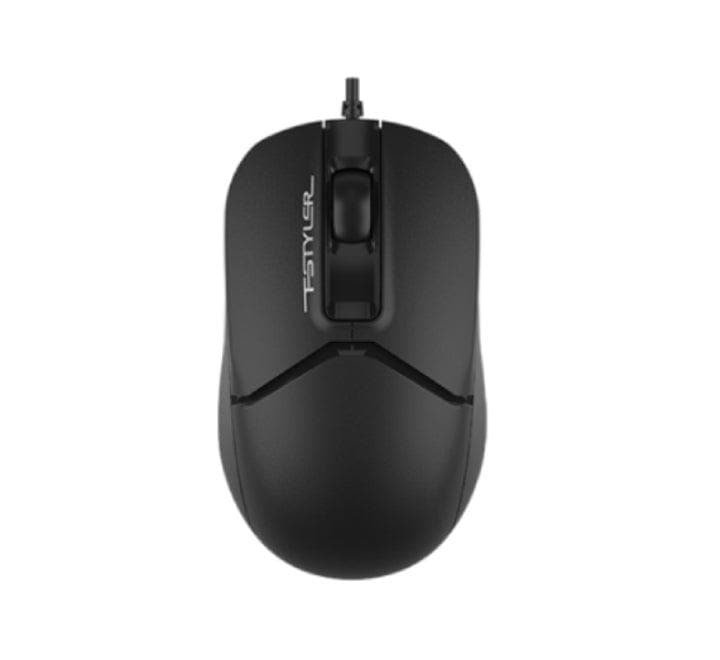 A4Tech FStyler Optical USB Wired Mouse FM12 (Black), Home & Office Mice, A4Tech - ICT.com.mm