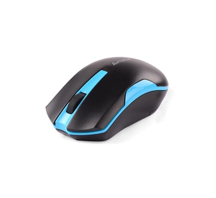 A4Tech Wireless Mouse G3-200N (Black/Blue), Home & Office Mice, A4Tech - ICT.com.mm