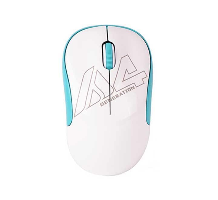 A4Tech Wireless Mouse G3-300N (Blue/White), Mice, A4Tech - ICT.com.mm