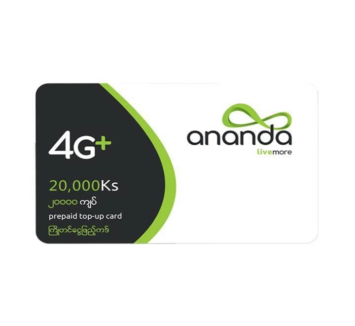 Ananda Prepaid Card-20000 Ks, Prepaid Cards, Ananda - ICT.com.mm
