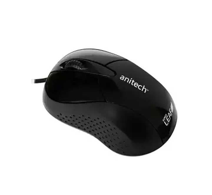 Anitech A522 BK Ergonomics Optical Mouse (Black), Mice, Anitech - ICT.com.mm