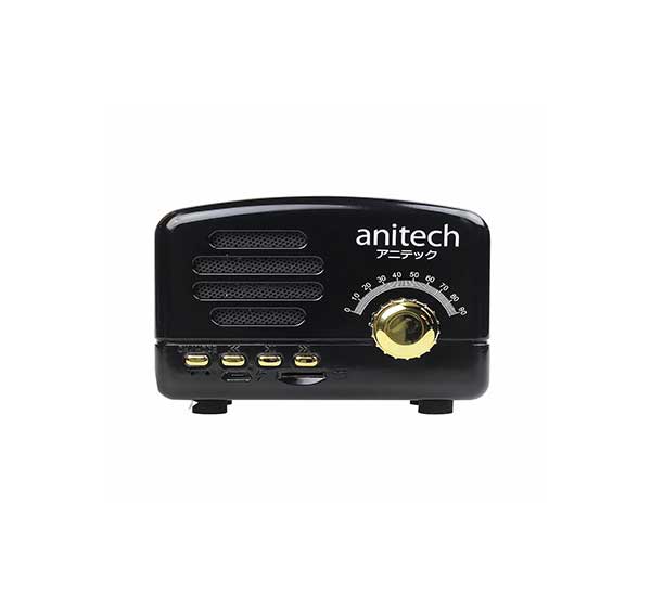 Anitech Portable Bluetooth Speaker V102 (Black), Portable Speakers, Anitech - ICT.com.mm