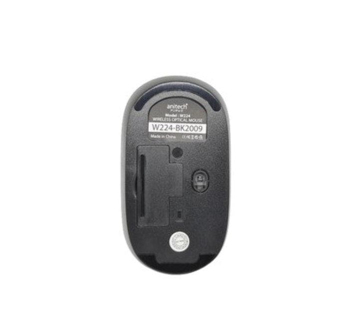 Anitech W224BK Wireless Silent Optical Mouse (Black), Mice, Anitech - ICT.com.mm