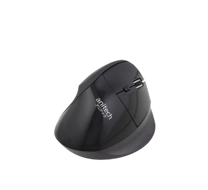 Anitech W225 Ergonomic Design Wireless Mouse (Black), Mice, Anitech - ICT.com.mm