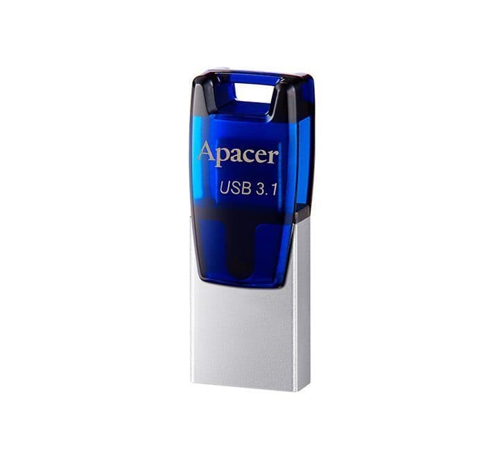 Apacer AH179 USB 3.1 Gen 1 Dual Flash Drive 64GB (Blue), USB Flash Drives, Apacer - ICT.com.mm