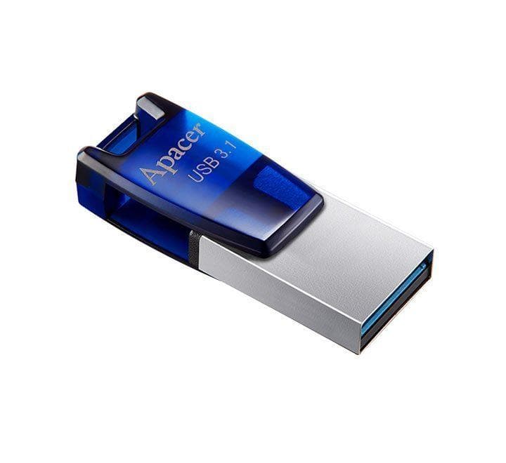Apacer AH179 USB 3.1 Gen 1 Dual Flash Drive 64GB (Blue), USB Flash Drives, Apacer - ICT.com.mm