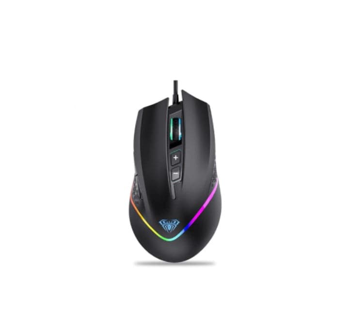 AULA F805 Wired Optical Mouse With 7 Keys (Black) – ICT.com.mm