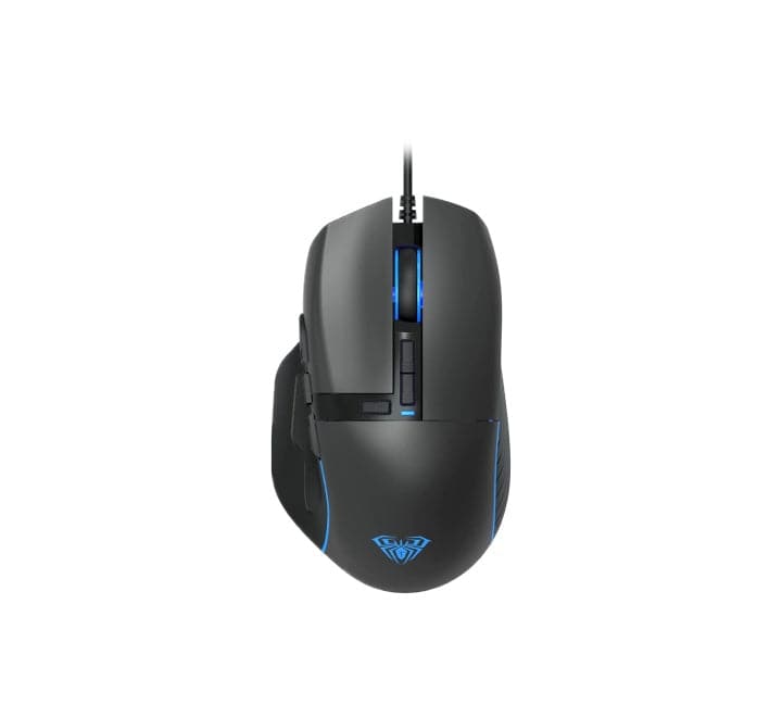 AULA F808 Wired Optical Mouse With 10 Keys (Black), Gaming Mice, AULA - ICT.com.mm