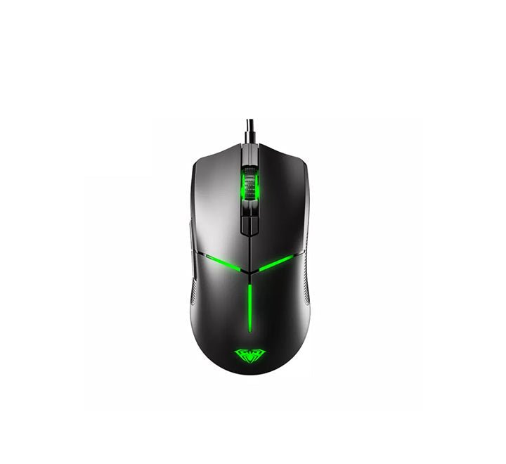 AULA F820 Wired Optical Mouse With 8 Keys (Black), Gaming Mice, AULA - ICT.com.mm