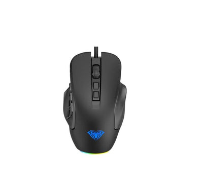 AULA H510 Wired Optical Mouse With 14 Keys (Black), Gaming Mice, AULA - ICT.com.mm