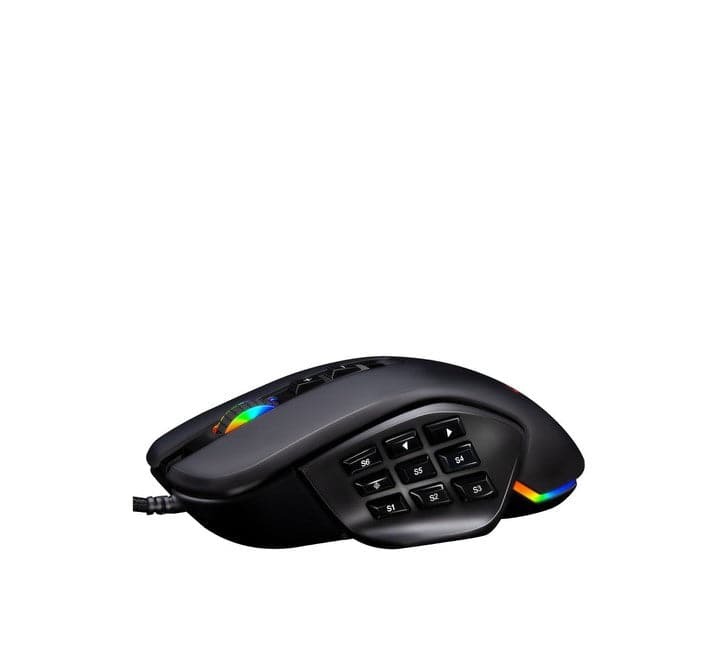 AULA H510 Wired Optical Mouse With 14 Keys (Black), Gaming Mice, AULA - ICT.com.mm