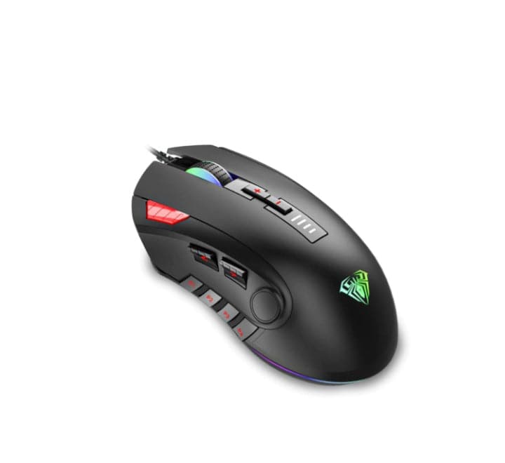 AULA H512 Wired Optical Mouse With 12 Keys, Gaming Mice, AULA - ICT.com.mm