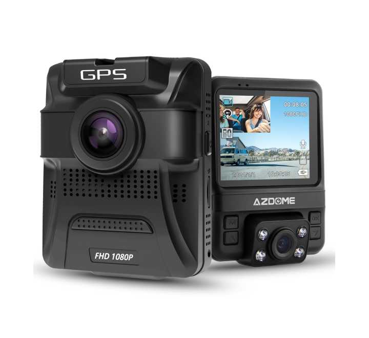 AZDome GS65H 2.4 inches LCD 1080P Dual Dash Cam With GPS, Dashcams, AZDome - ICT.com.mm