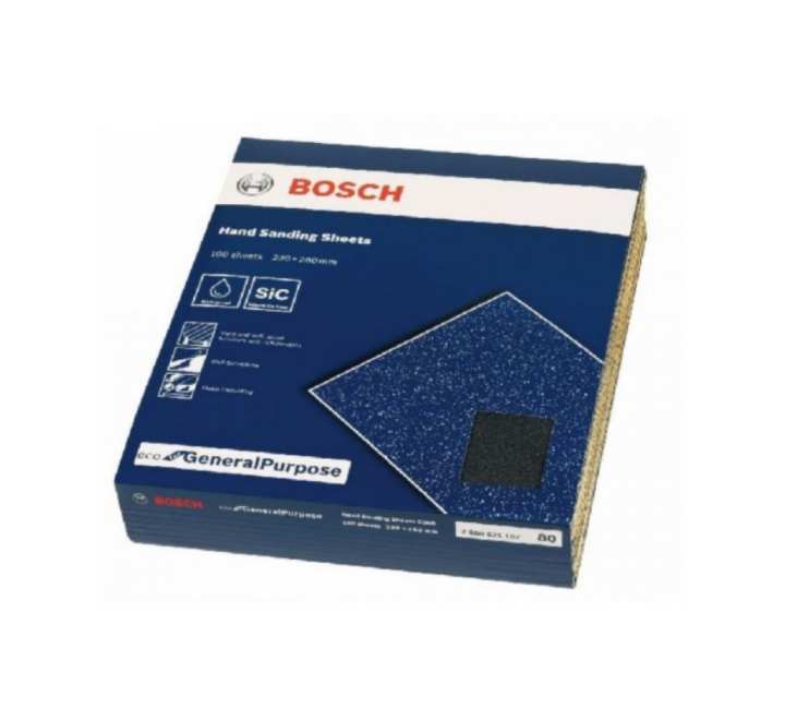 BOSCH G1000 Hand Sanding Sheet Paper, Tool Accessories, BOSCH - ICT.com.mm