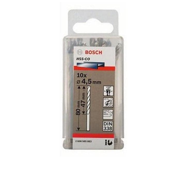 BOSCH Metal Drill Bits HSS-Co 135 (4.5mm), Tool Accessories, BOSCH - ICT.com.mm