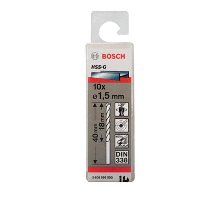 BOSCH Metal Drill Bits HSS-G (1.5mm), Tool Accessories, BOSCH - ICT.com.mm