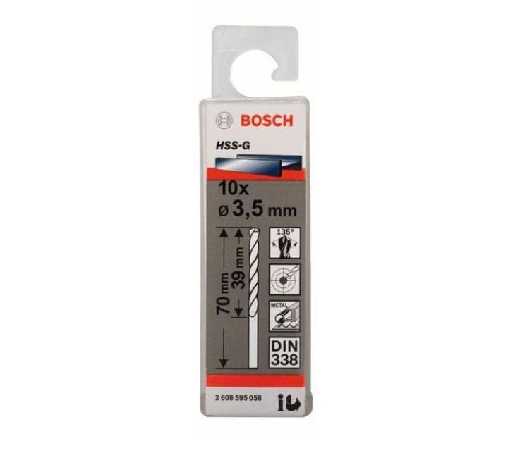 BOSCH Metal Drill Bits HSS-G (3.5mm), Tool Accessories, BOSCH - ICT.com.mm