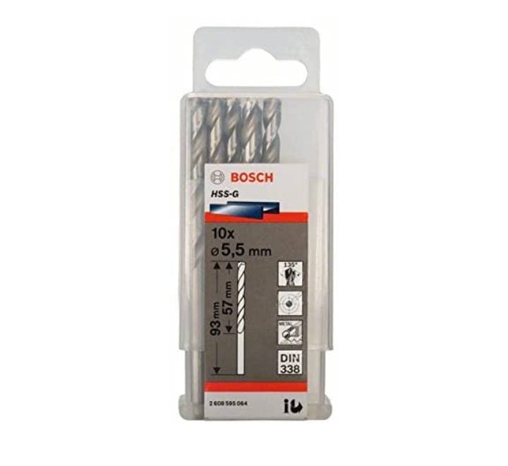 BOSCH Metal Drill Bits HSS-G (5.5mm), Tool Accessories, BOSCH - ICT.com.mm