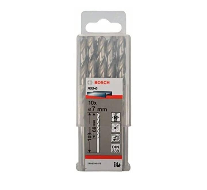 BOSCH Metal Drill Bits HSS-G (7.0mm), Tool Accessories, BOSCH - ICT.com.mm