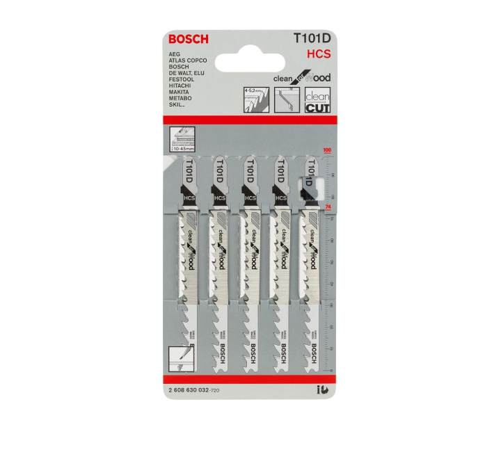 BOSCH T 101D Jigsaw Blade (Clean for Wood), Tool Accessories, BOSCH - ICT.com.mm