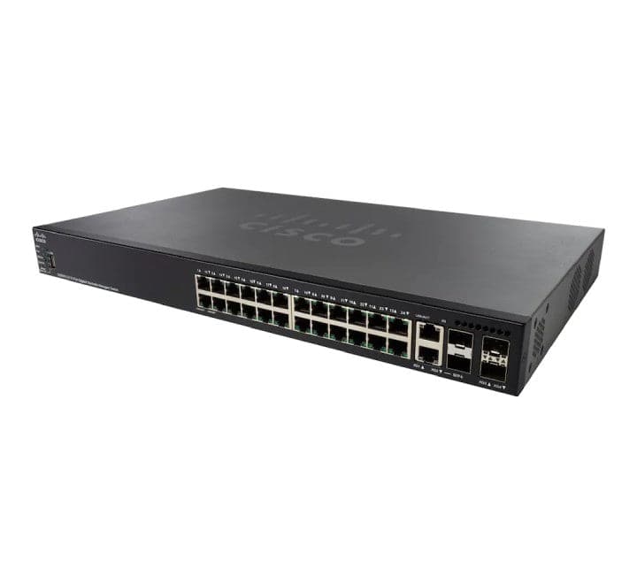 Cisco SG550X-24-K9-UK 24-Port Gigabit Stackable Switch, Managed Switches, Cisco - ICT.com.mm