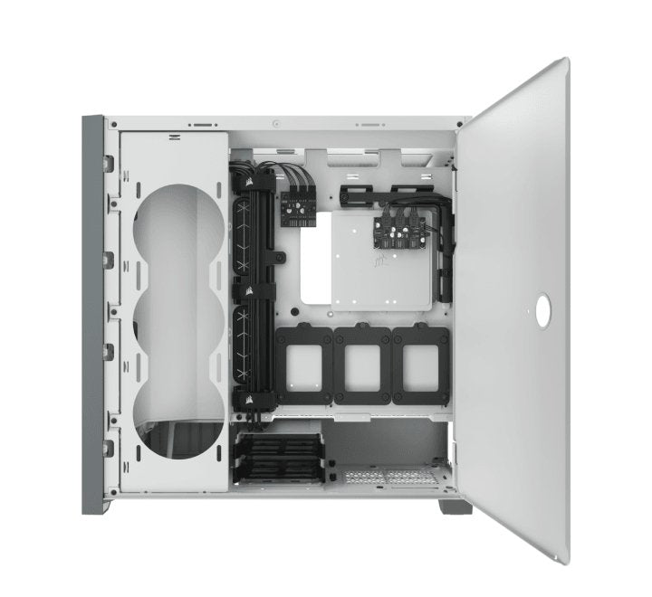 Corsair iCUE 5000X RGB Tempered Glass Mid-Tower Case (White), Computer Cases, Corsair - ICT.com.mm