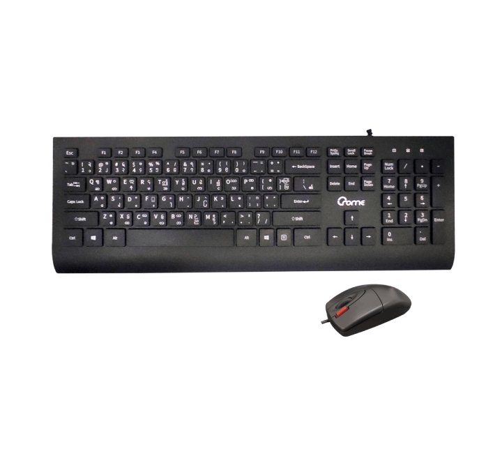 Crome CK-03U+CM-32BU Wired Keyboard & Mouse Combo, Keyboard & Mouse Combo, Crome - ICT.com.mm