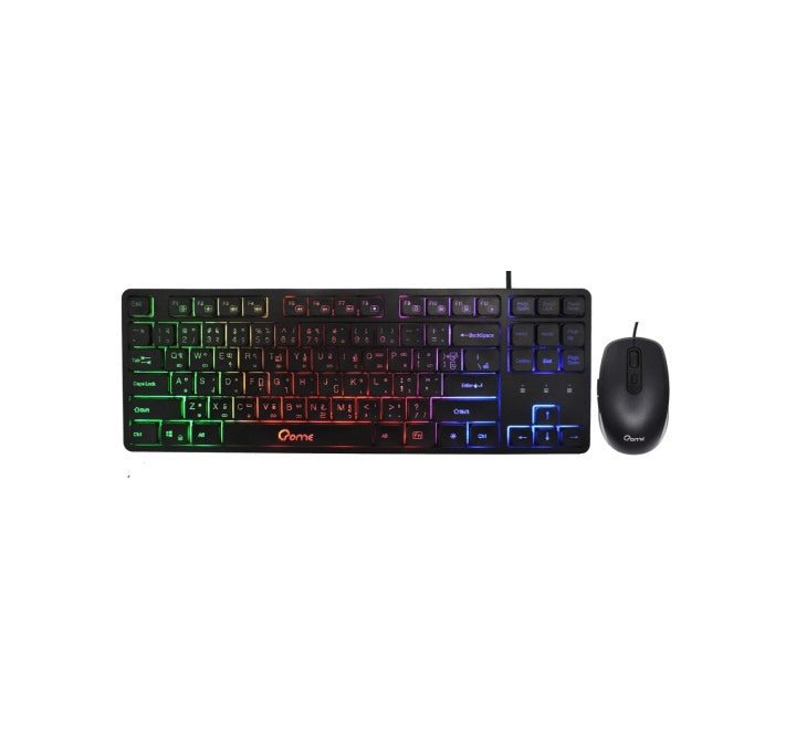 Crome Silent Wired Keyboard and Mouse Combo (CK810U+CM523U), Keyboard & Mouse Combo, Crome - ICT.com.mm