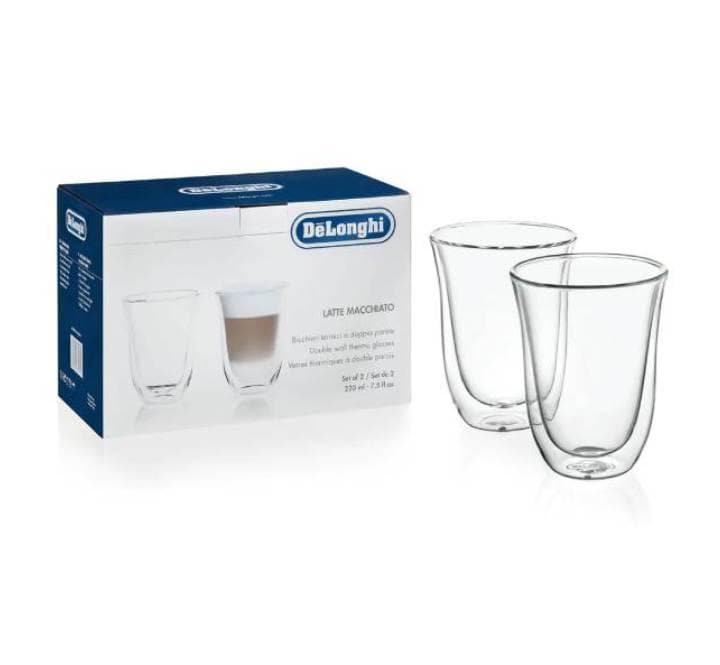 De'longhi Double Wall Glass Latte Macchiato (220ML), Glassware, De'longhi - ICT.com.mm