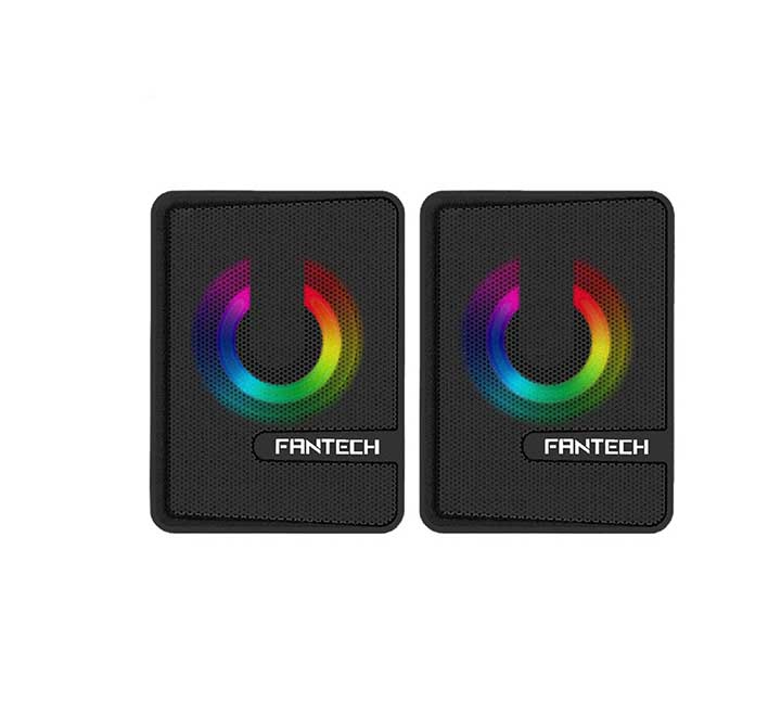 Fantech GS203 RGB Lighting Mobile Gaming and Music Mini Speaker (Black), Computer Speakers, Fantech - ICT.com.mm