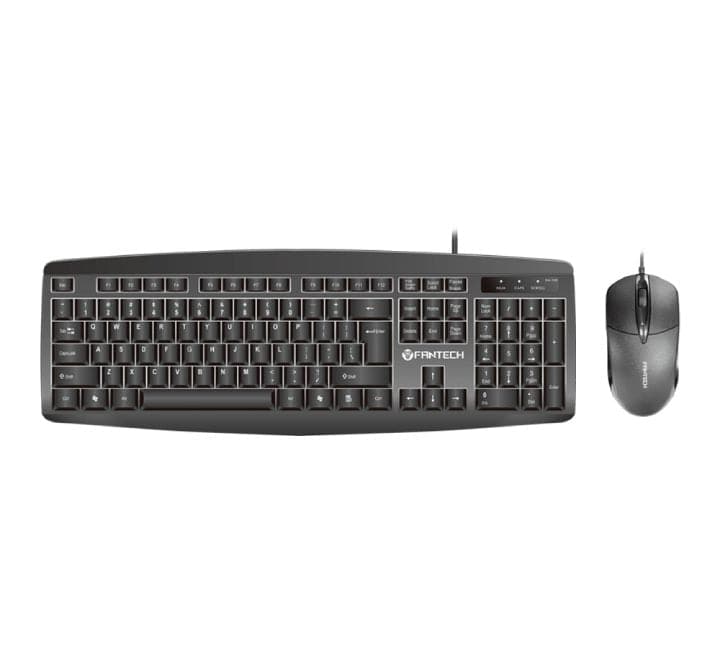 Fantech KM-100 Keyboard and Mouse Combo (Black), Keyboard & Mouse Combo, Fantech - ICT.com.mm
