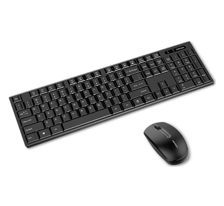 Fantech WK893 2.4GHz Wireless Keyboard and Mouse Combo (Black), Keyboard & Mouse Combo, Fantech - ICT.com.mm