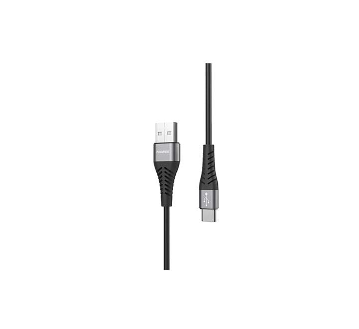 Foomee DQ10 Data Cable For Type-C (Black), USB-C Cables, Foomee - ICT.com.mm