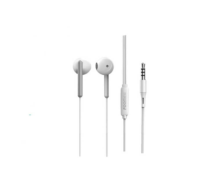 Foomee QA31 Wired Headset (White), In-ear Headphones, Foomee - ICT.com.mm