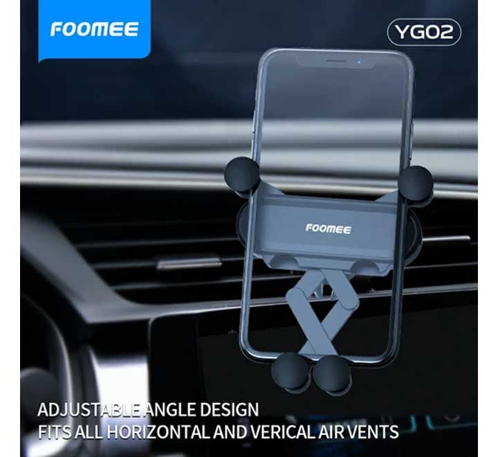 Foomee YG02 Car Holder (Black), Car Mounts & Holders, Foomee - ICT.com.mm