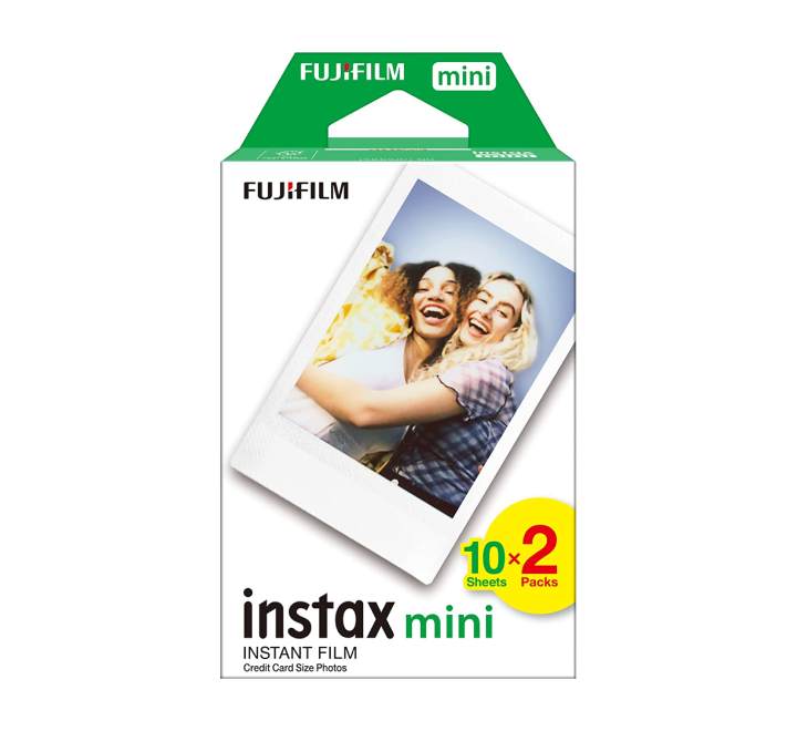 Fujiflim Instax Mini Film 20 Shot Pack (White), Mini Cameras & Accessories, Fujifilm - ICT.com.mm