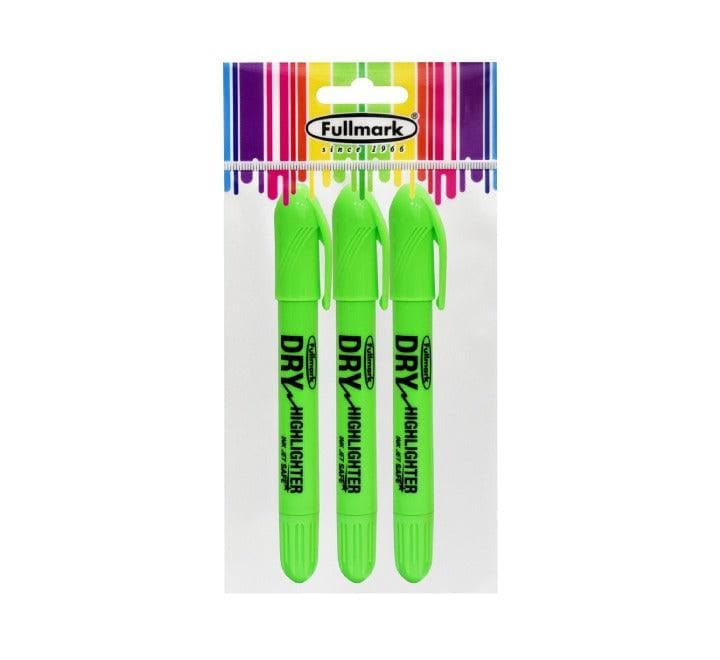 Fullmark 3Pcs Dry highlighter (Green), Pen & Pencils, Fullmark - ICT.com.mm