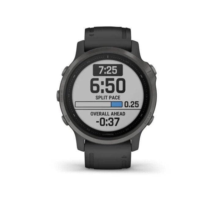 GARMIN Fenix 6S GPS Smartwatch Pro and Sapphire Editions (Carbon Gray with Black Band), Smart Watches, GARMIN - ICT.com.mm