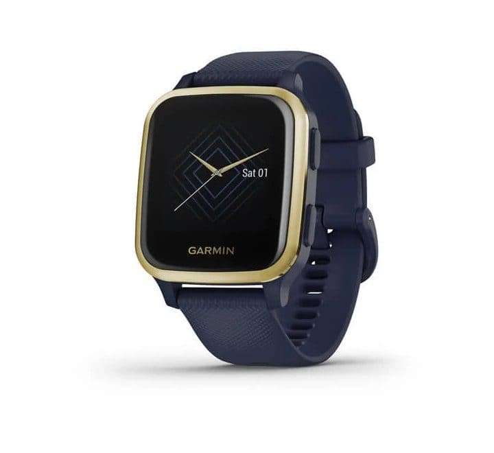 GARMIN Venu Sq Music Edition Fitness and Sport Smartwatch (Navy with Light Gold), Smart Watches, GARMIN - ICT.com.mm