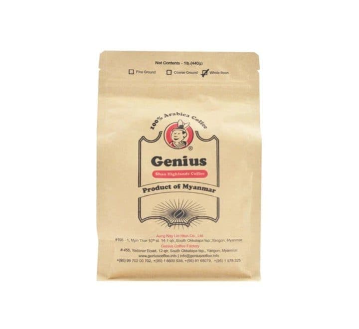 Genius 100% Arabica Coffee Whole Bean (440g), Tea, Coffee & Beverages, Genius - ICT.com.mm