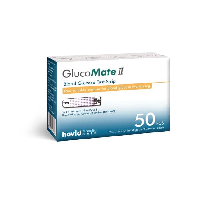 GlucoMate II Blood Glucose Monitoring Test Strips (2x25's), Personal Care, GlucoMate - ICT.com.mm