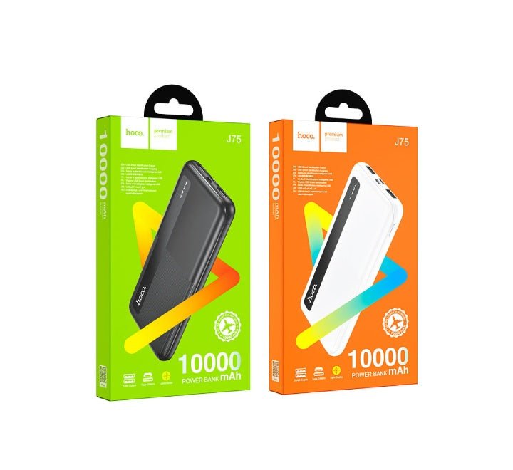 Hoco 10000mAh J75 Tresor Power Bank (White), Power Banks, Hoco - ICT.com.mm