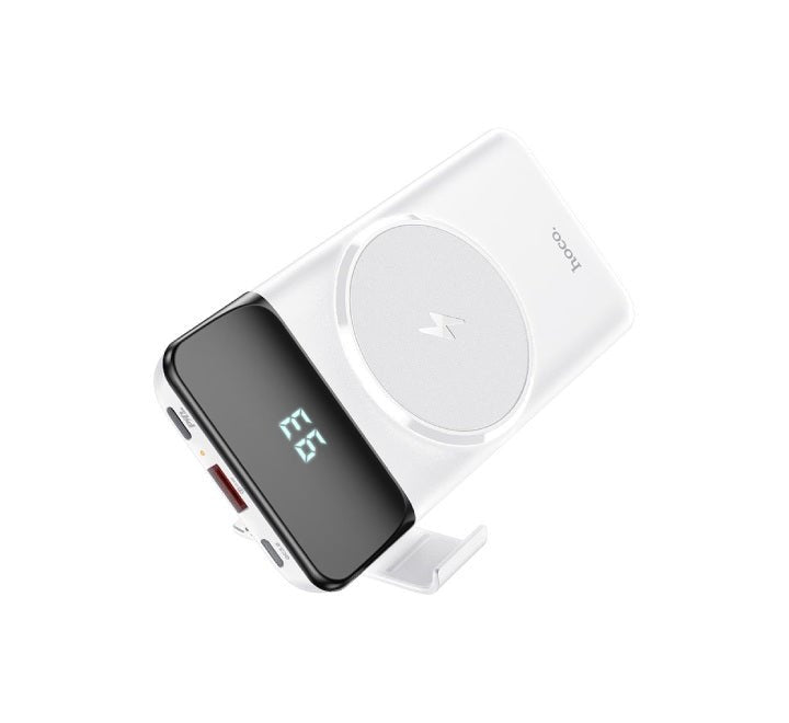 Hoco 10000mAh J76 Bobby Wireless Charging Power Bank (White) - ICT.com.mm