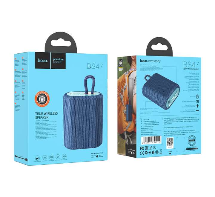 Hoco BS47 Uno Wireless Portable Loudspeaker (Blue), Portable Speakers, Hoco - ICT.com.mm