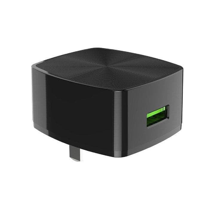 Hoco C70 Cutting-Edge Single USB Port Set With Micro-USB Cable (Black) - ICT.com.mm