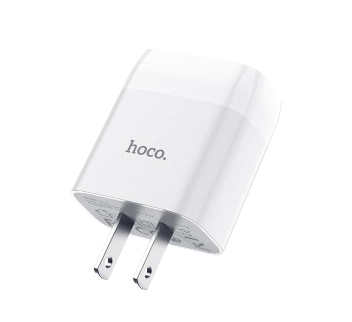 Hoco C72 Glorious Single USB Set With Micro-USB Cable (White) - ICT.com.mm